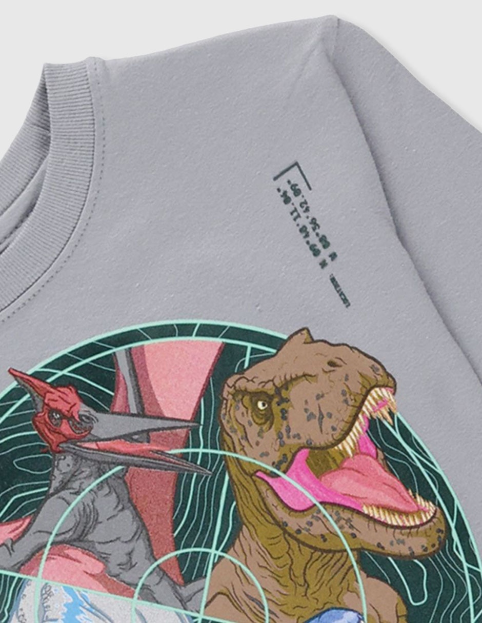 Playera Jurassic World manga corta para niño