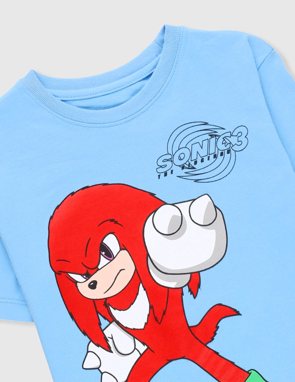 Playera Sonic knuckles manga corta para niño