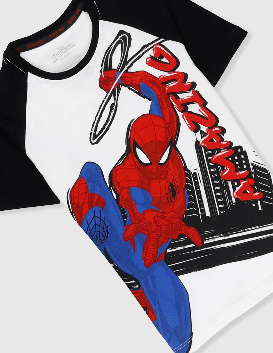 Playera spider-man marvel manga corta para niño 3