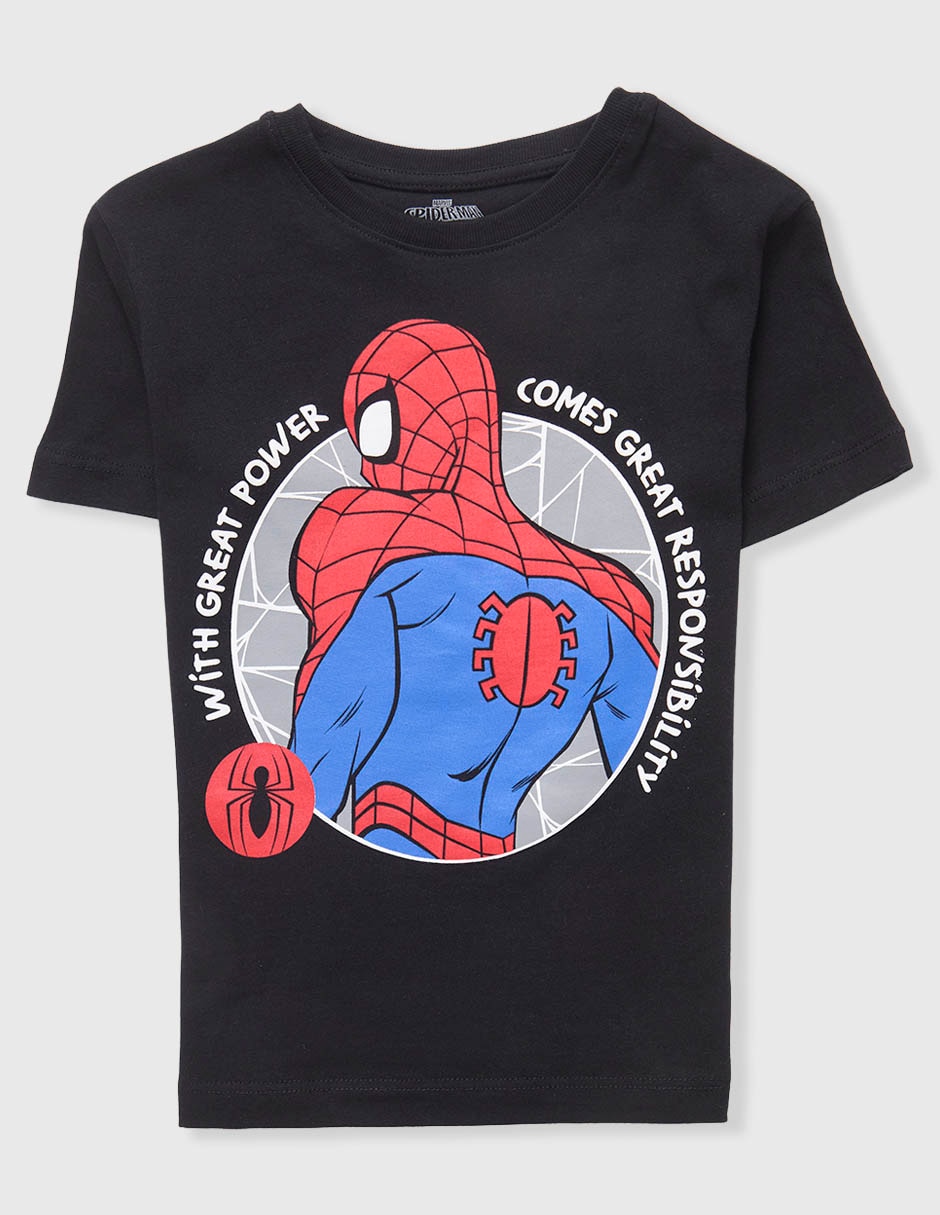 Playera spider-man spider-man spider-man manga corta para niño