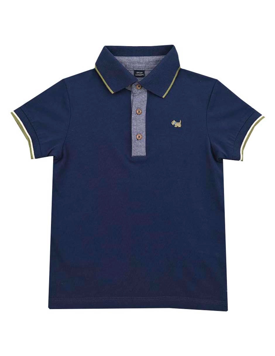 Playera tipo polo Sinedey de algodón para niño
