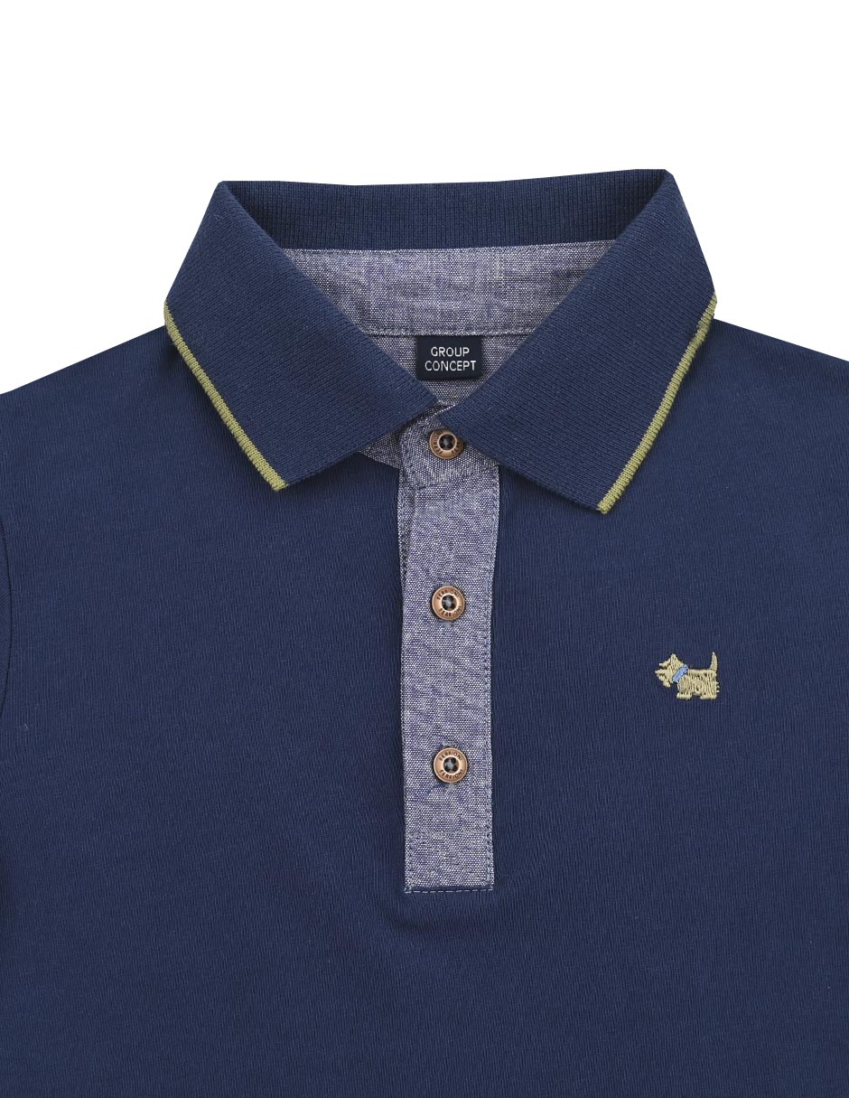 Playera tipo polo Ferrioni Sinedey de algodón para niño
