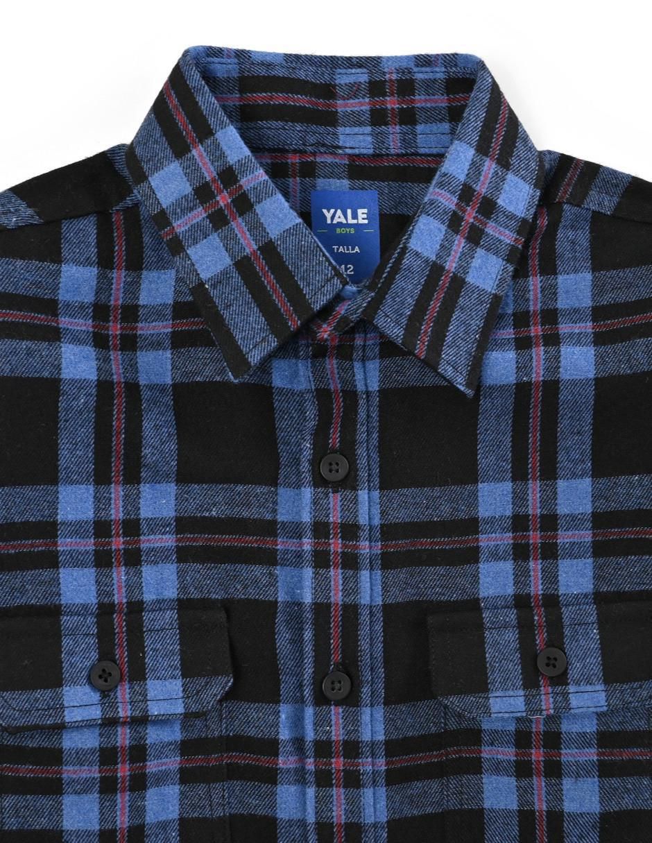 Camisa casual de algodón manga larga para niño 3