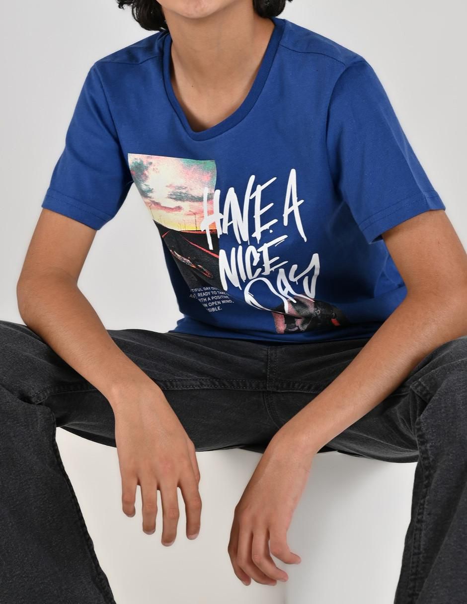 Playera manga corta para niño