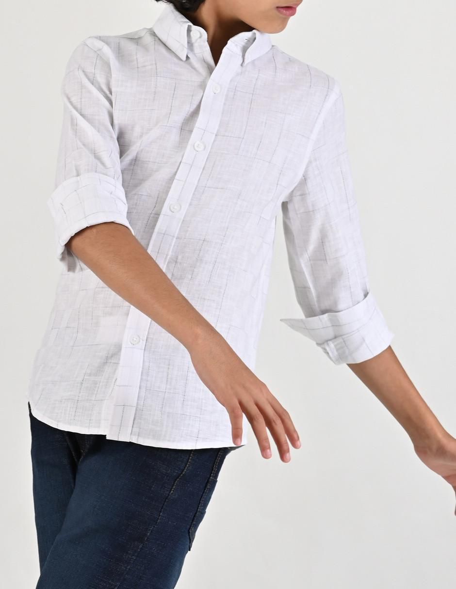 Camisa casual de algodón manga larga para niño