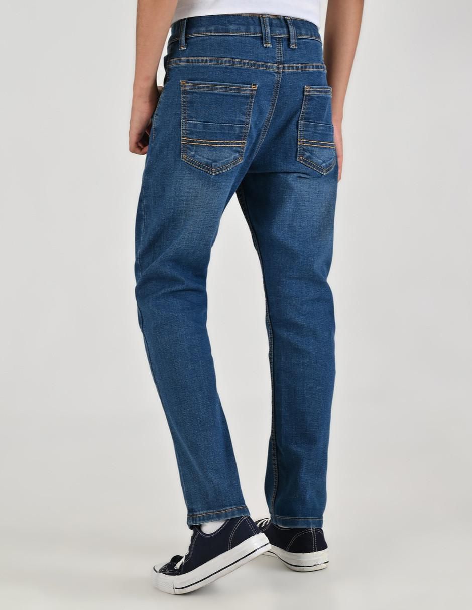 Jeans slim lavado medio para niño 7