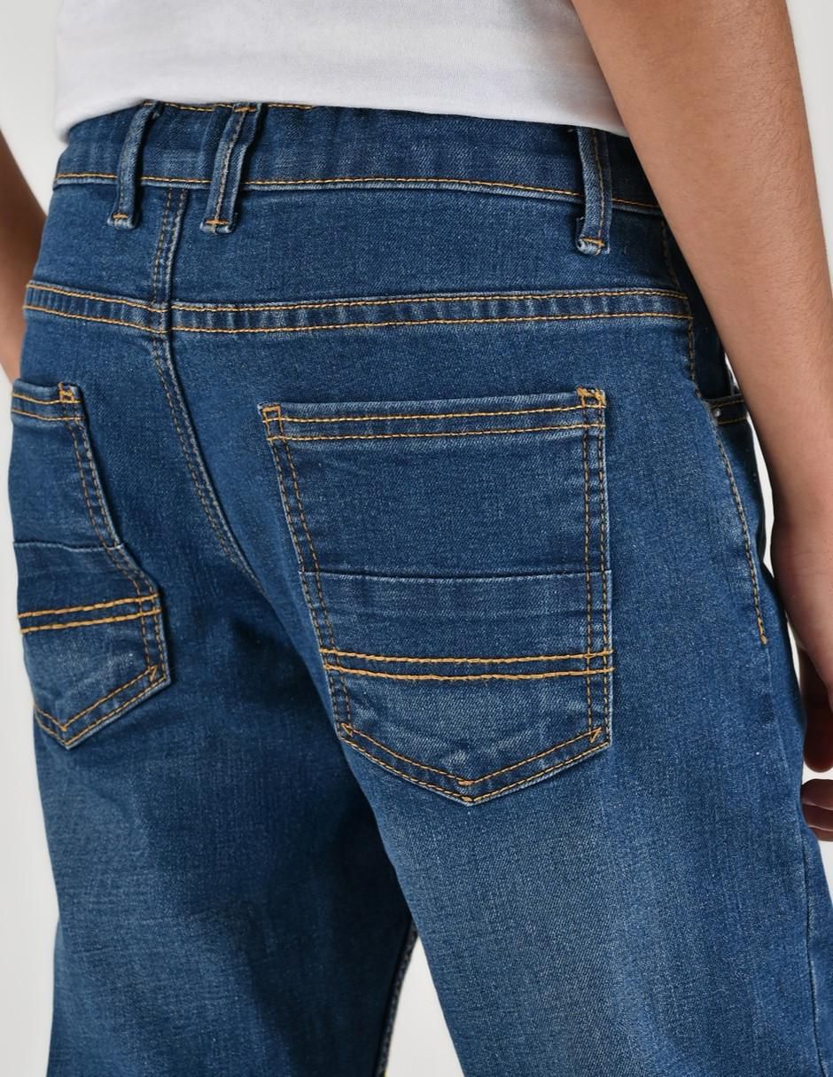 Jeans slim lavado medio para niño 10