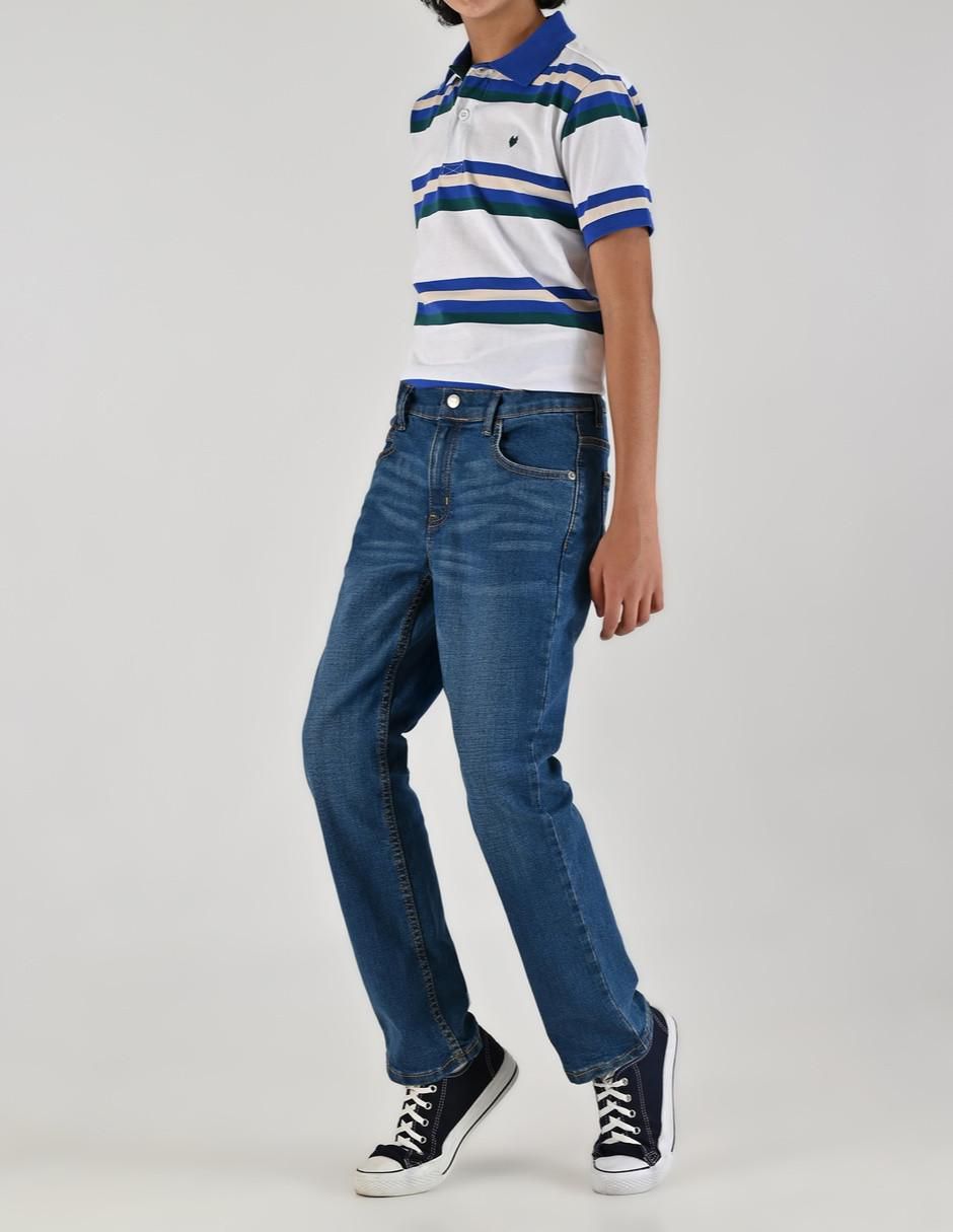 Jeans slim lavado medio para niño 11