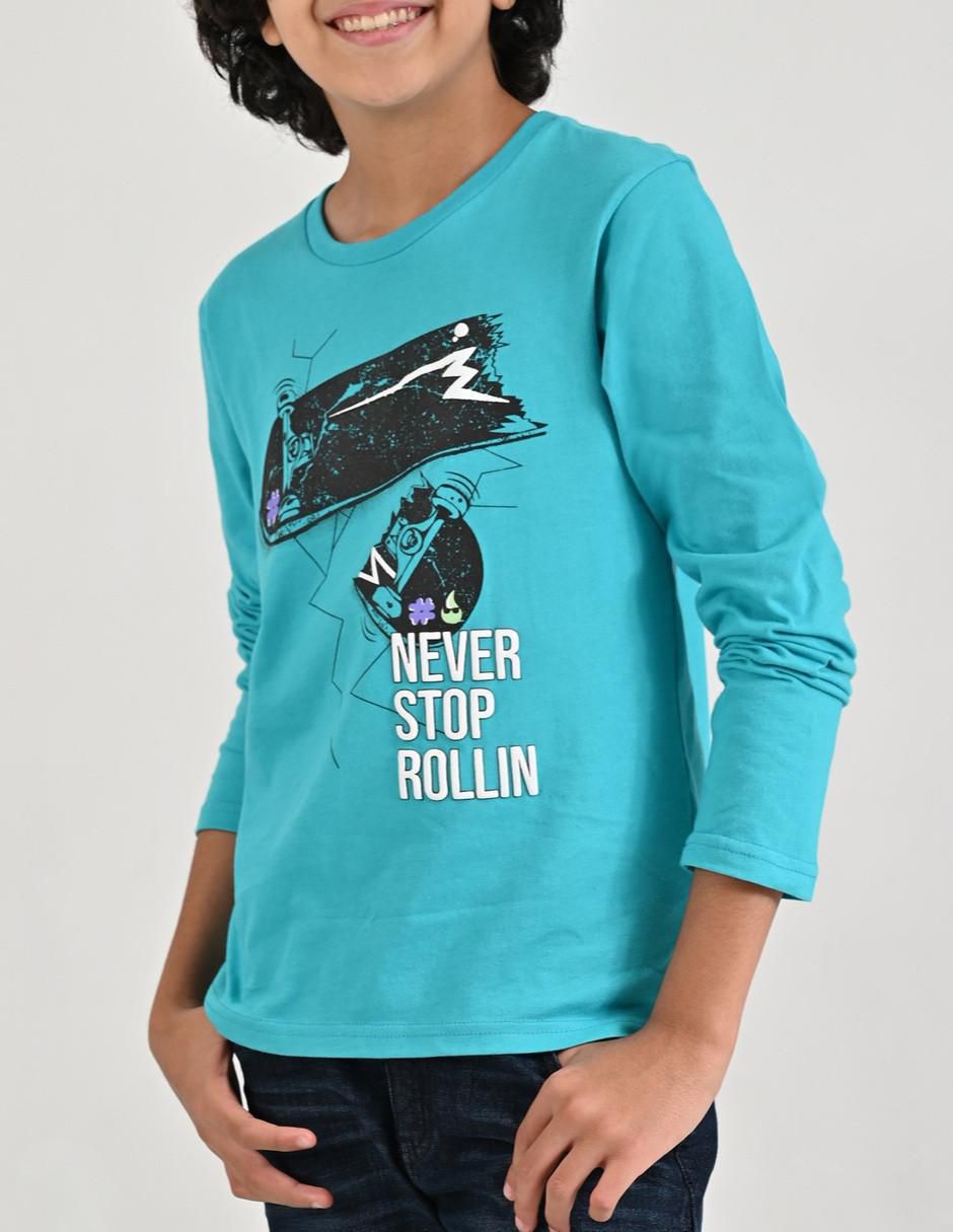 Playera Yale manga larga para niño