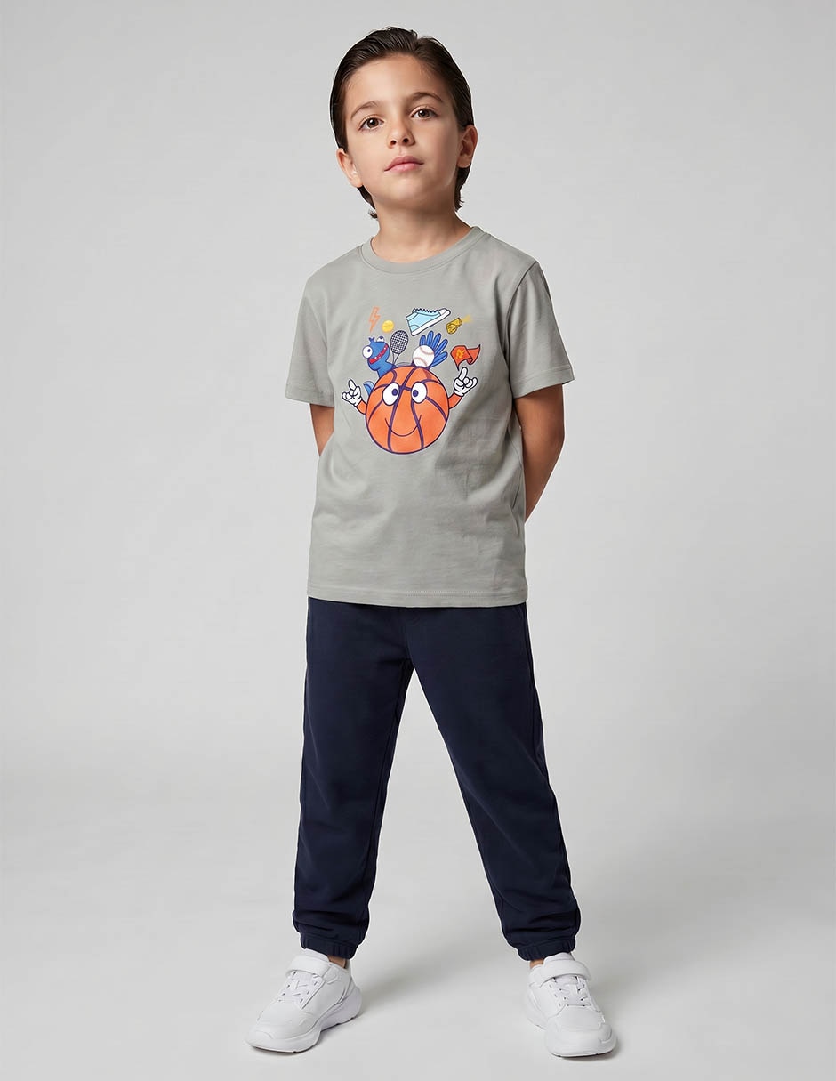 Playera manga corta para niño