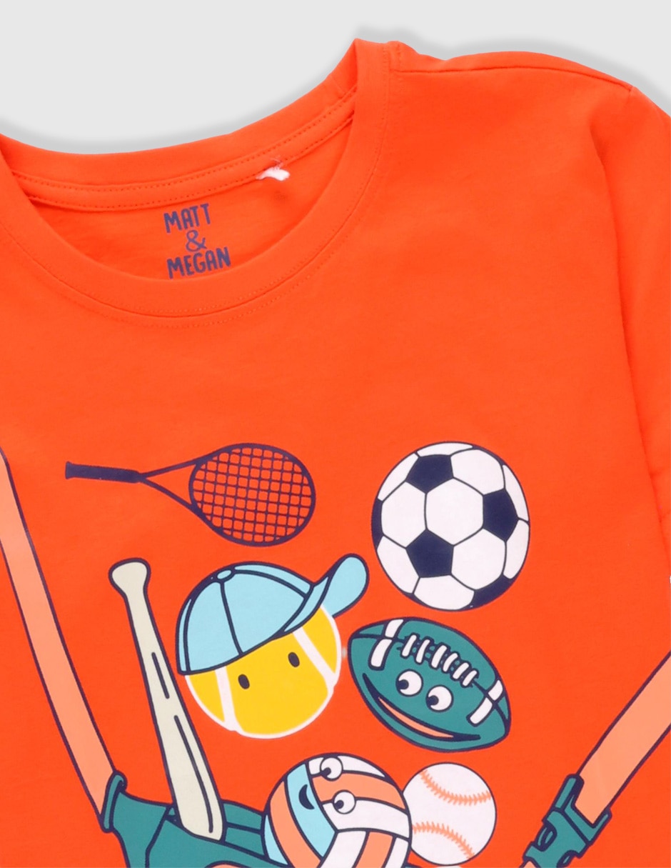Playera Matt & Megan manga corta para niño