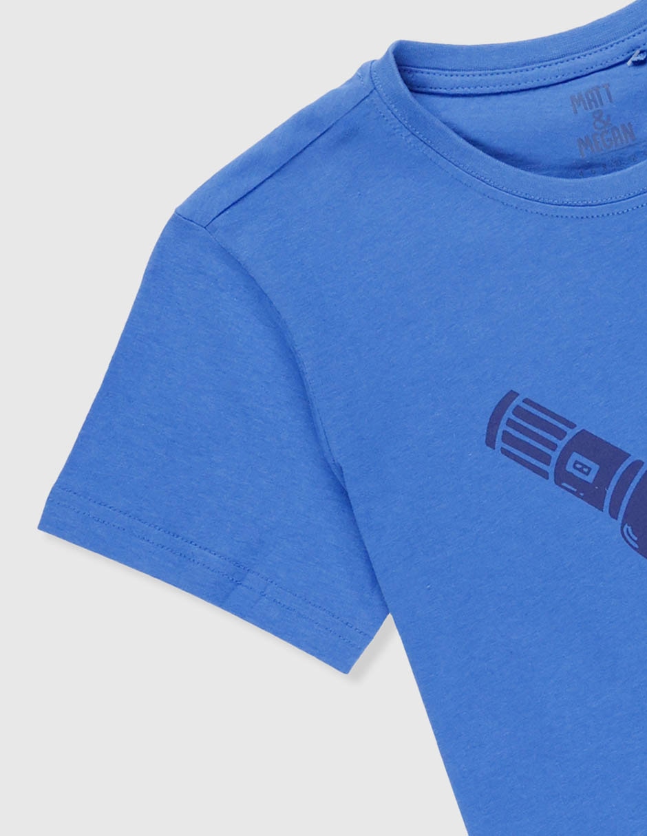 Playera megan manga corta para niño