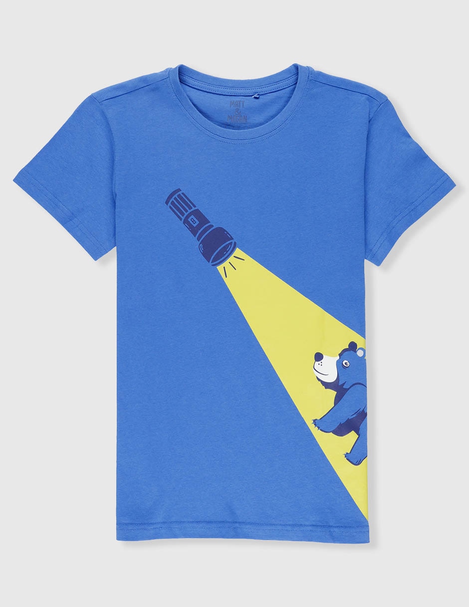 Playera megan manga corta para niño