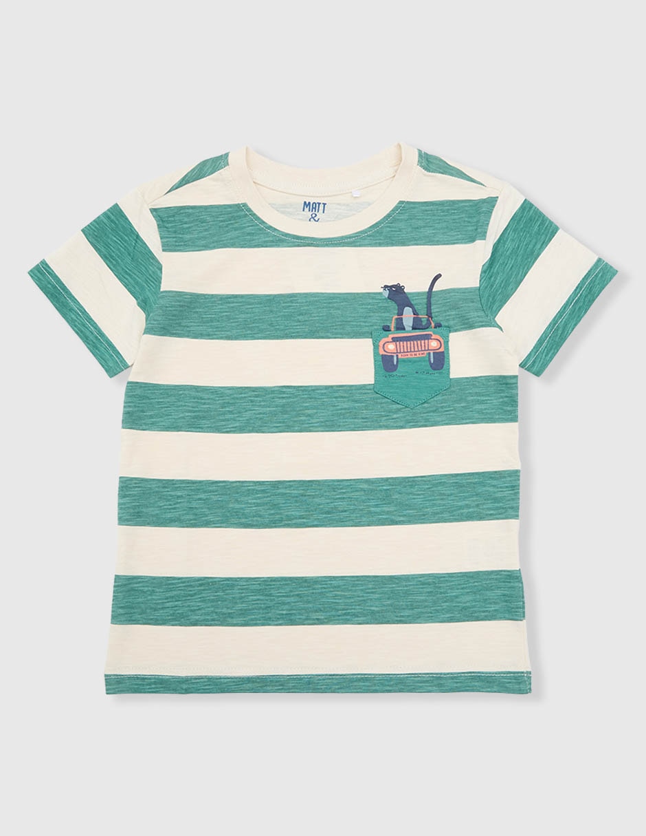 Playera Megan manga corta para niño