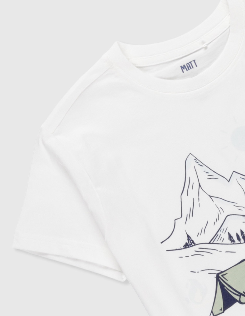Playera megan manga corta para niño