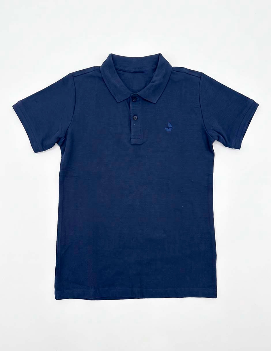 Playera tipo polo de algodón para niño 1
