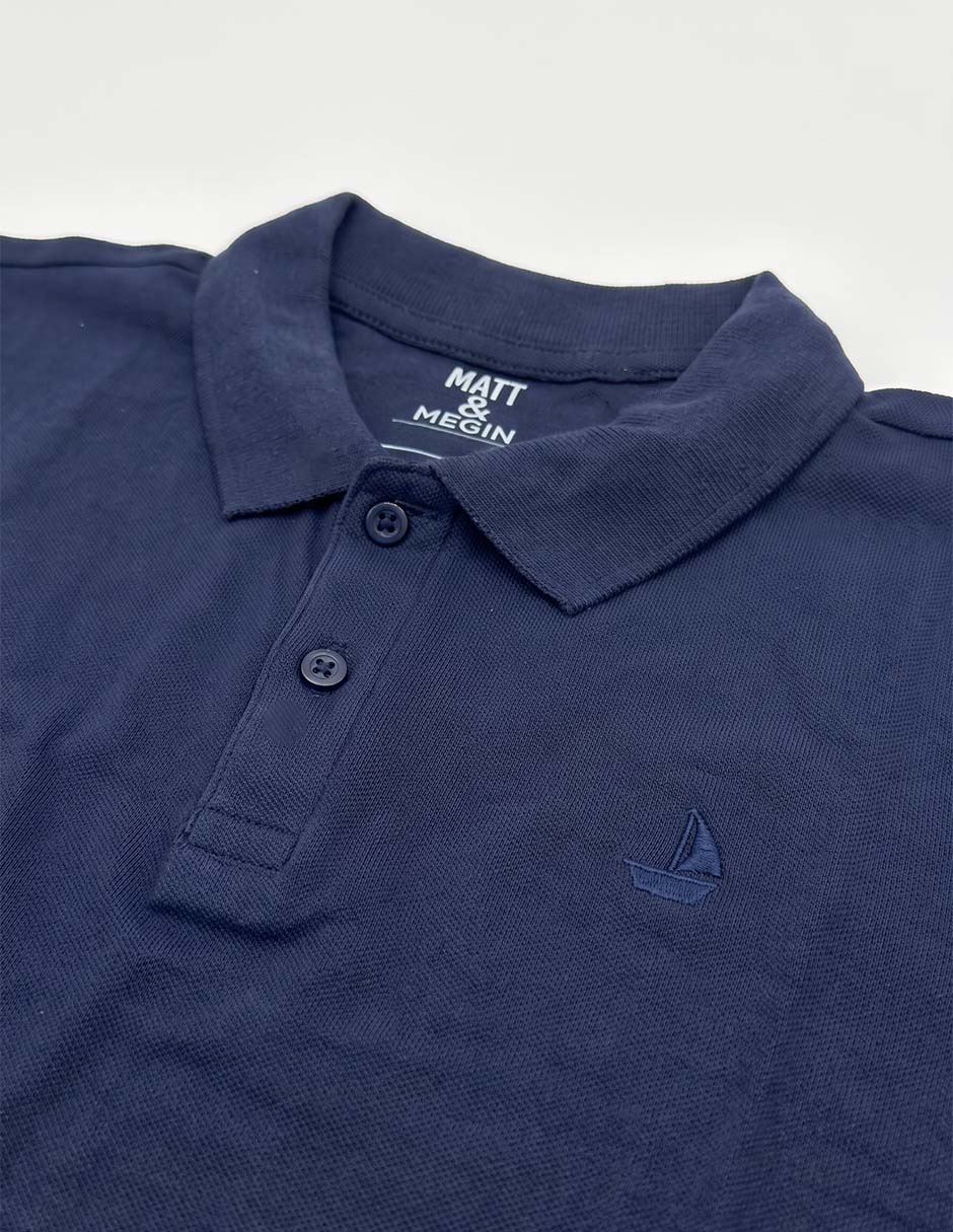 Playera tipo polo de algodón para niño 4