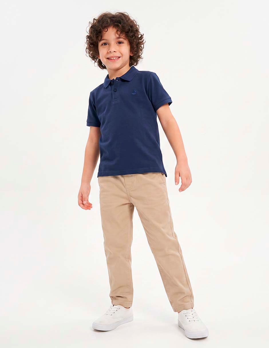 Playera tipo polo de algodón para niño 2
