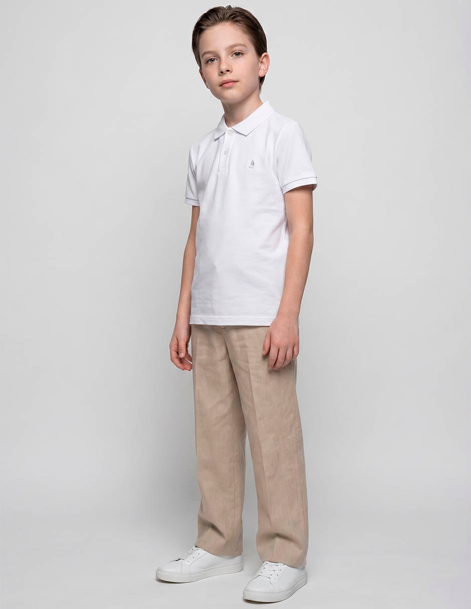 Playera tipo polo de algodón para niño Playera tipo polo de algodón para niño