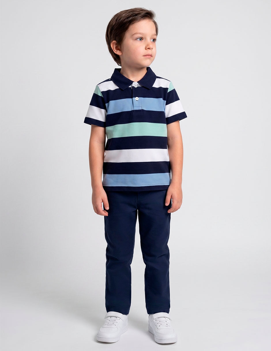 Playera tipo polo para niño Playera tipo polo para niño