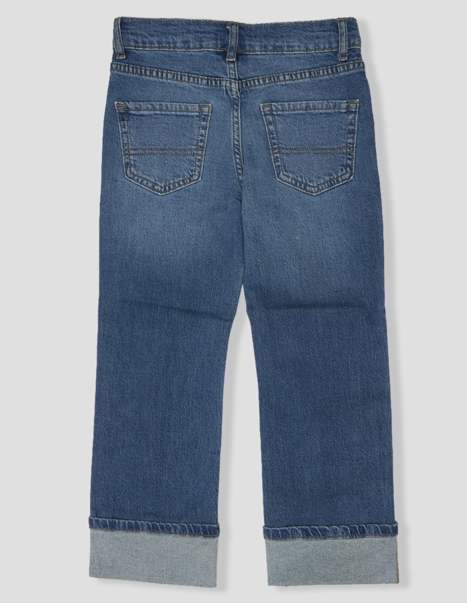 Jeans straight lavado claro para niño
