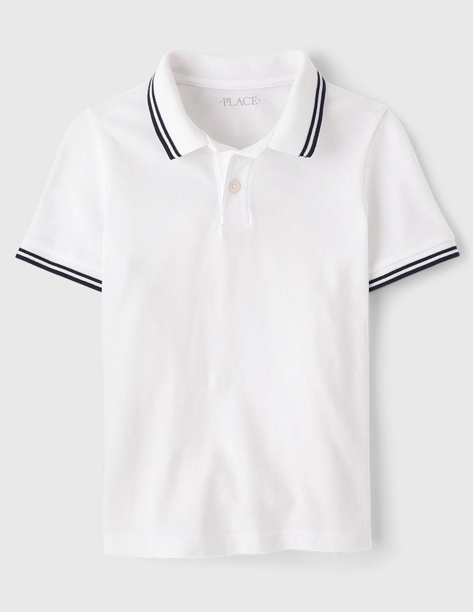 Playera tipo polo de piqué para niño Playera tipo polo de piqué para niño