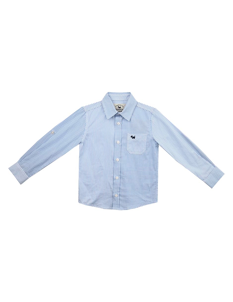 Camisa casual Ferrioni Mereli de algodón manga larga para niño