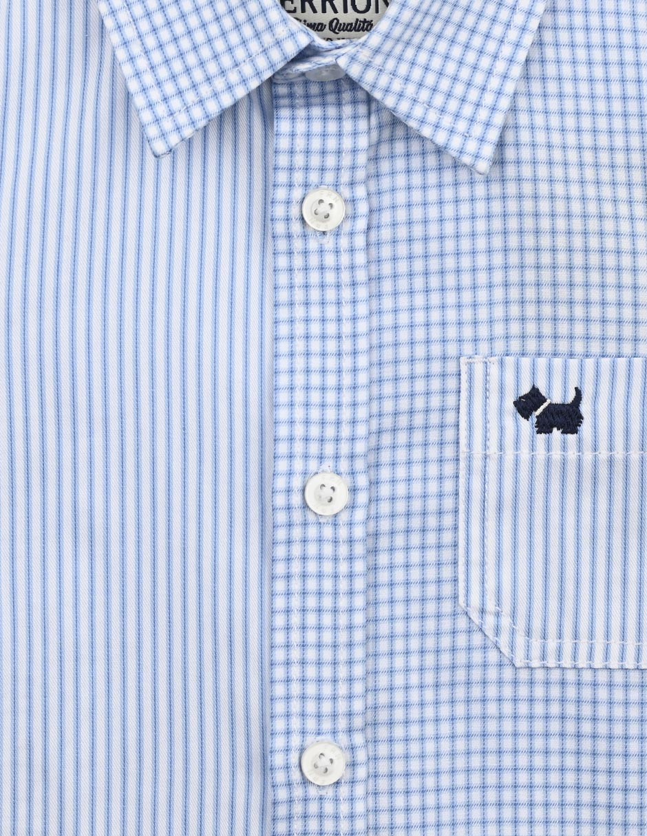 Camisa casual Ferrioni Mereli de algodón manga larga para niño