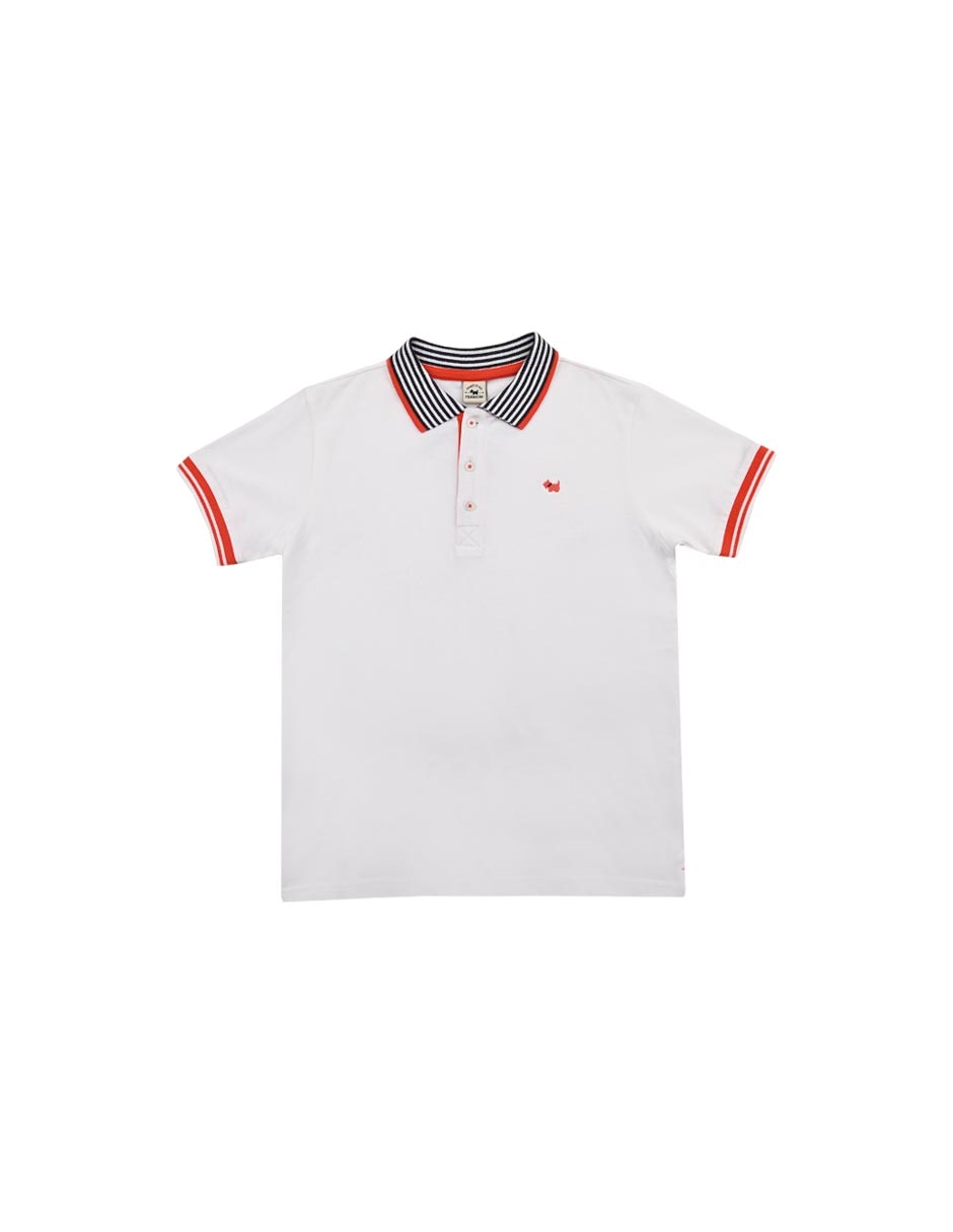 Playera tipo polo Eric de algodón para niño