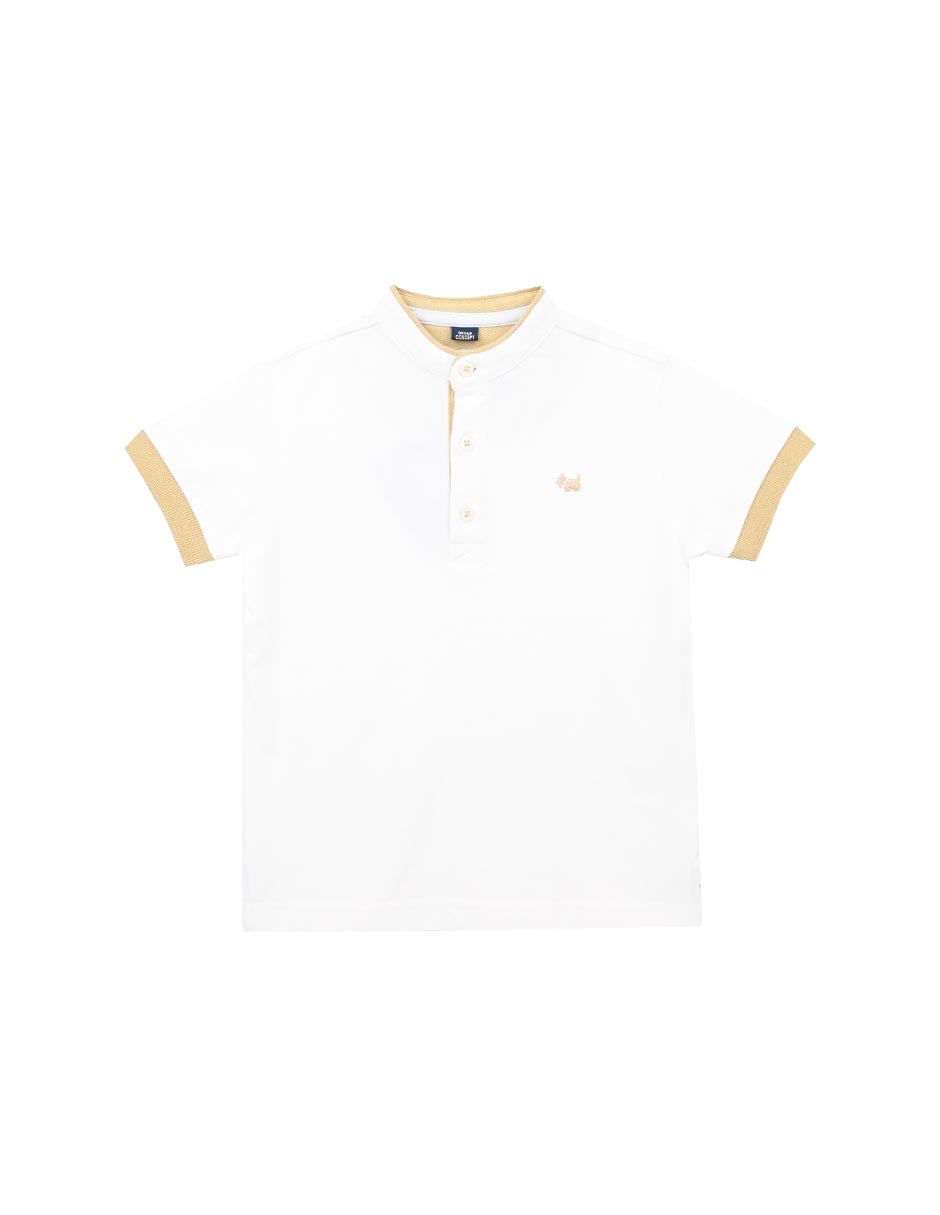 Playera tipo polo Nevis de algodón para niño