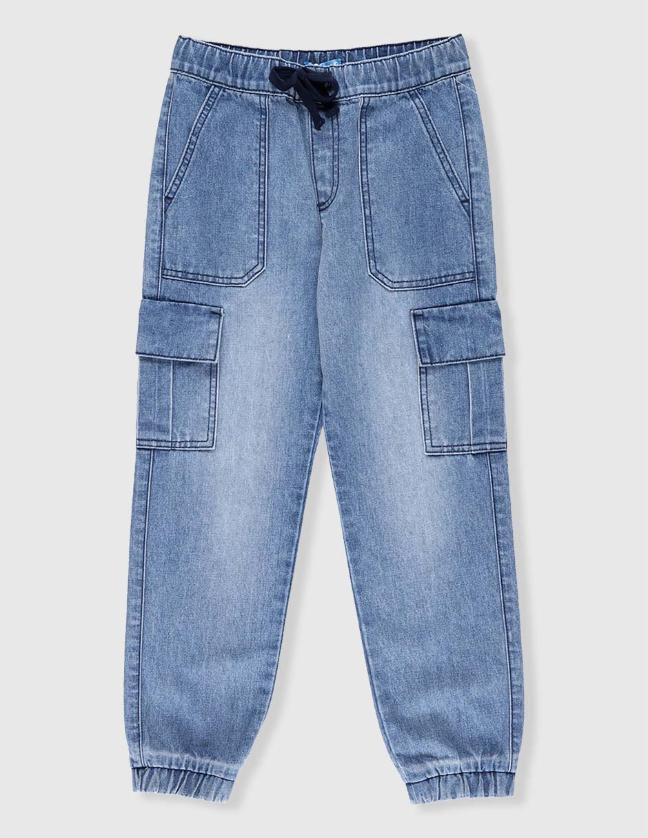 Jeans cargo straight Piquenique para niño