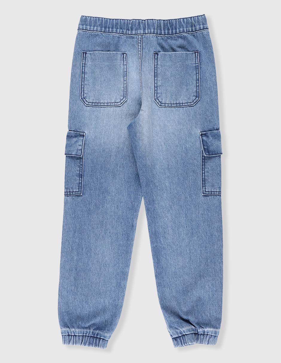 Jeans cargo straight Piquenique para niño