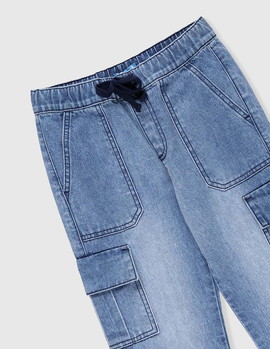 Jeans cargo straight Piquenique para niño