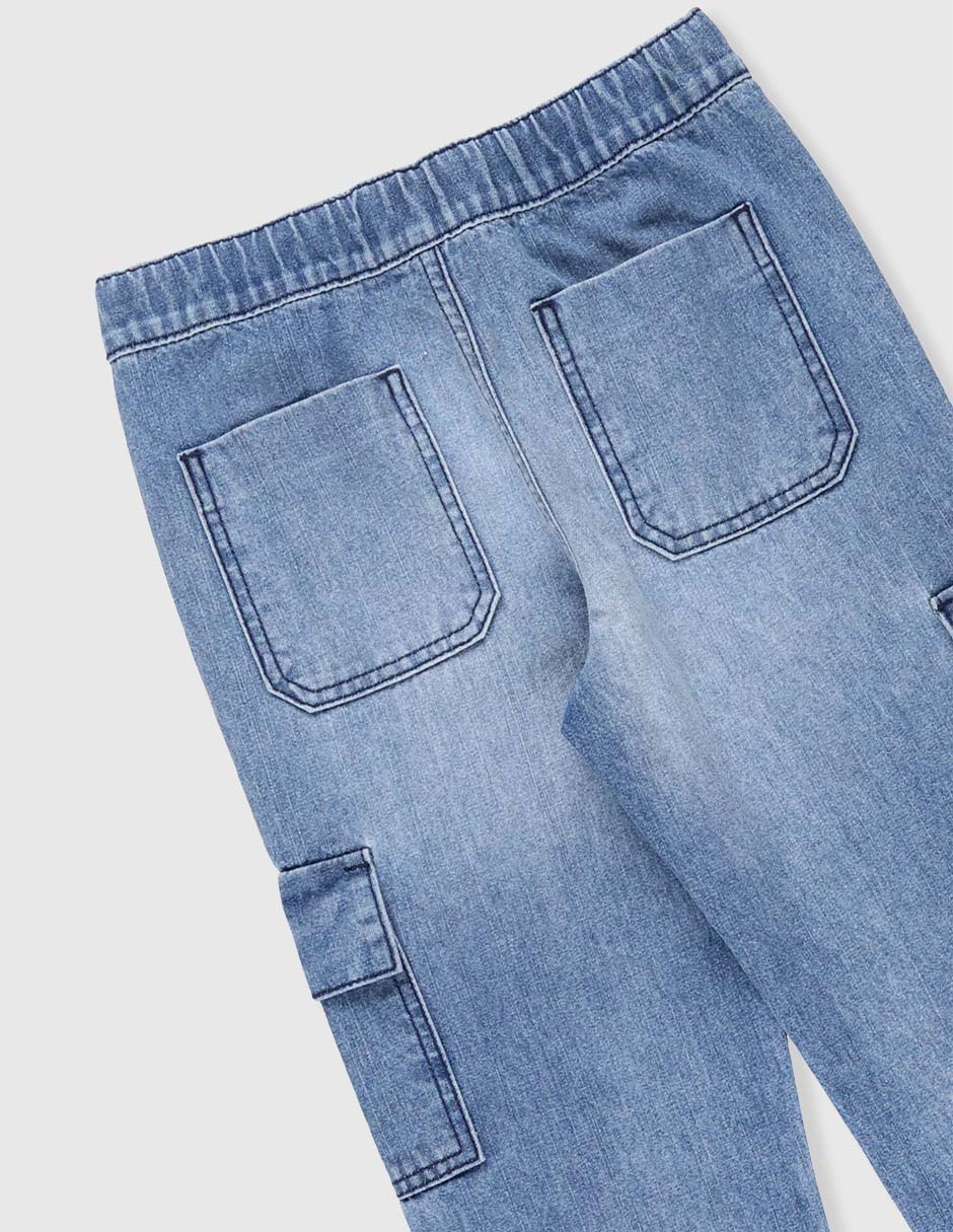 Jeans cargo straight Piquenique para niño