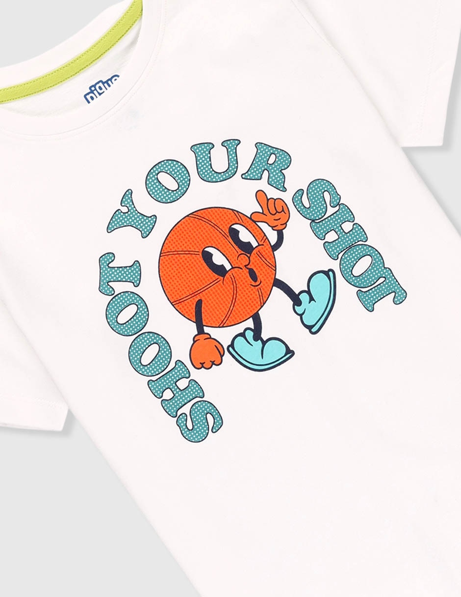 Playera Piquenique manga corta para niña