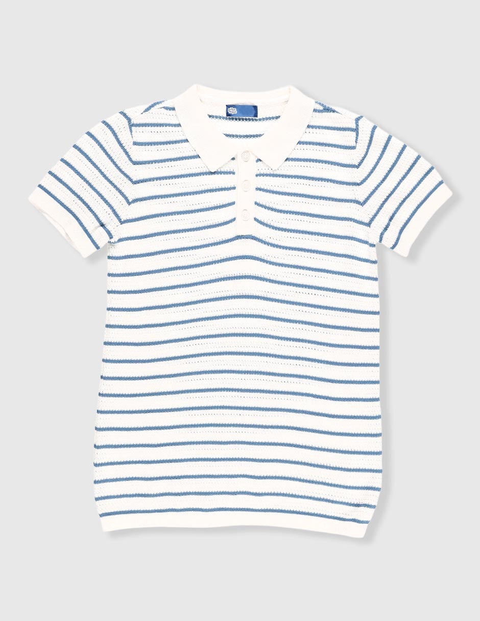 Playera tipo polo de algodón para bebé niño Playera tipo polo de algodón para bebé niño