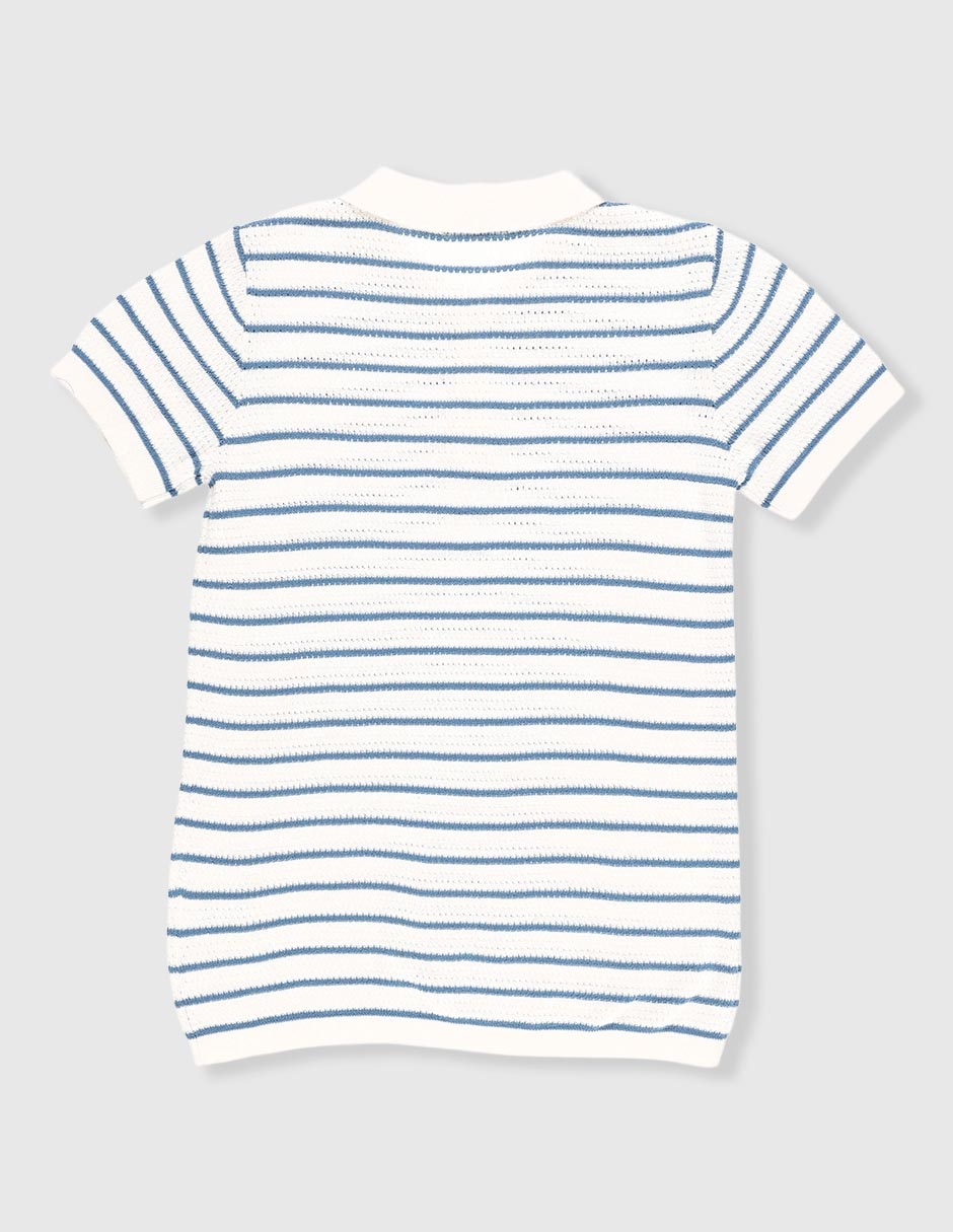 Playera tipo polo de algodón para bebé niño 2