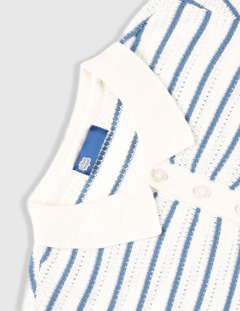 Playera tipo polo de algodón para bebé niño 3
