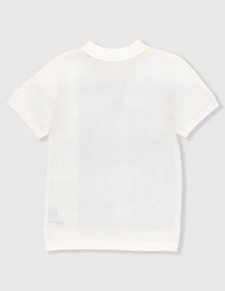Playera tipo polo de algodón para bebé niño 2