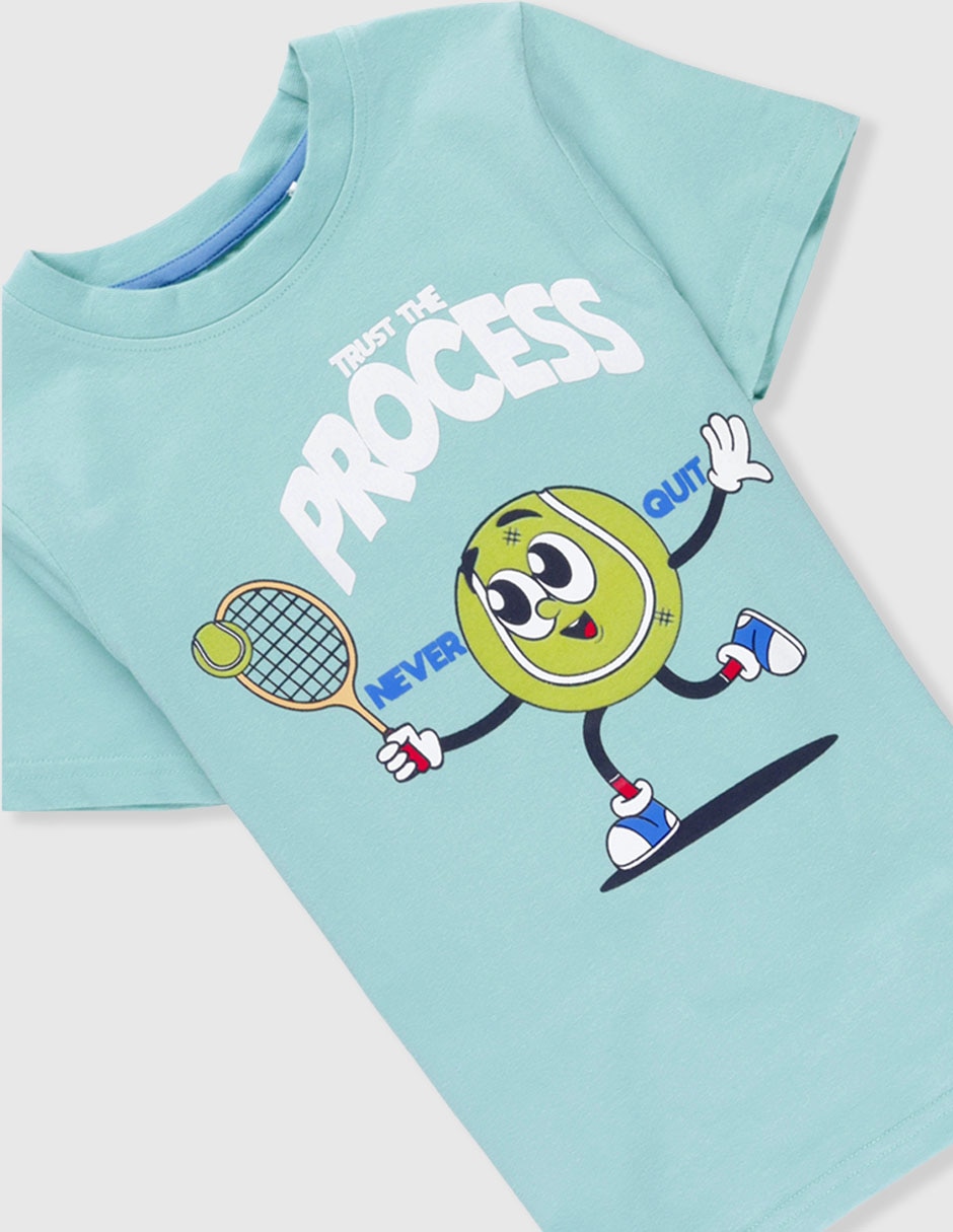 Playera piquenique manga corta para niño