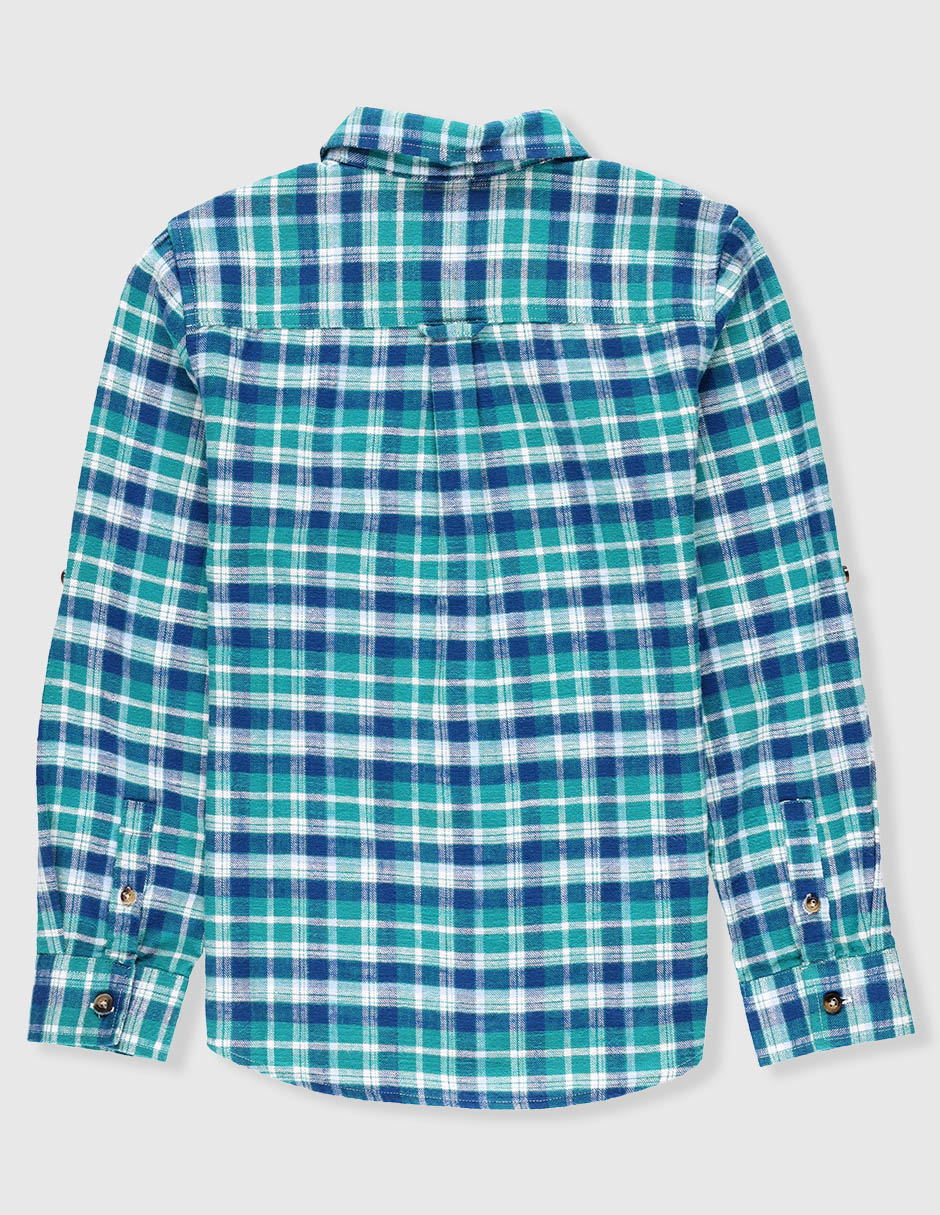 Camisa casual de algodón manga larga para niño