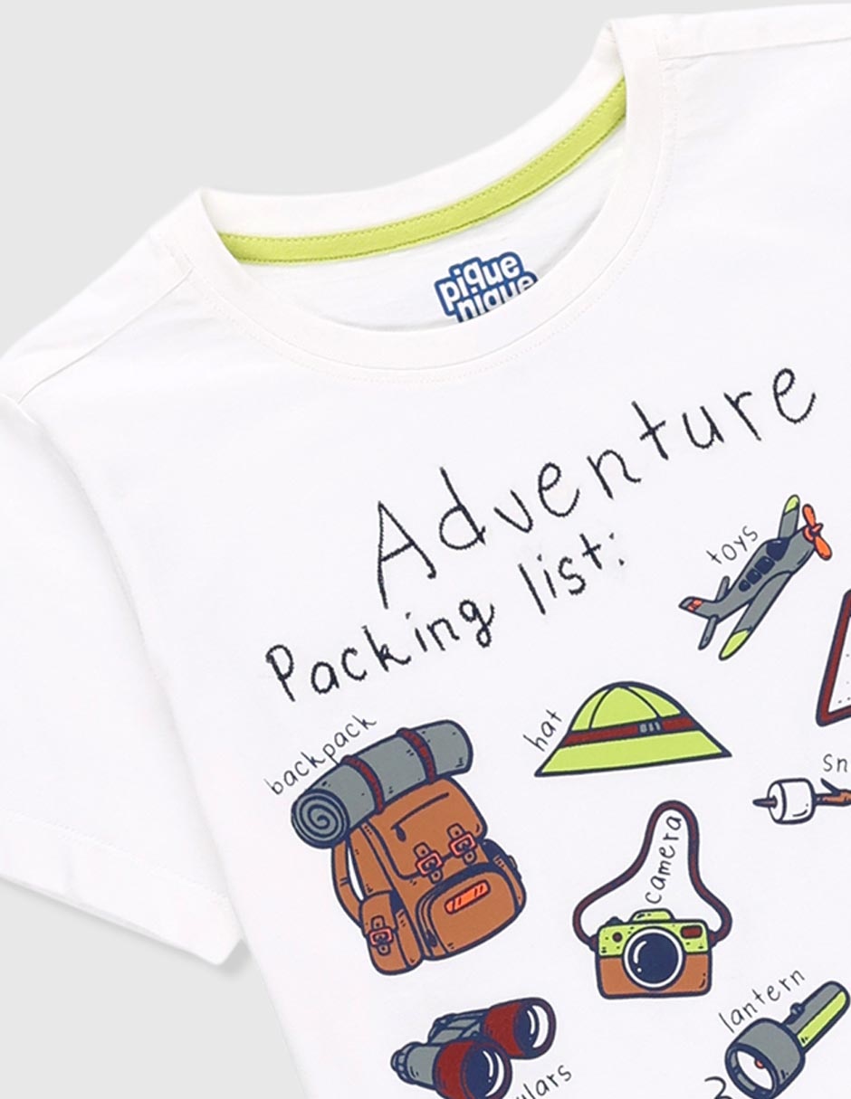 Playera Piquenique manga corta para niño