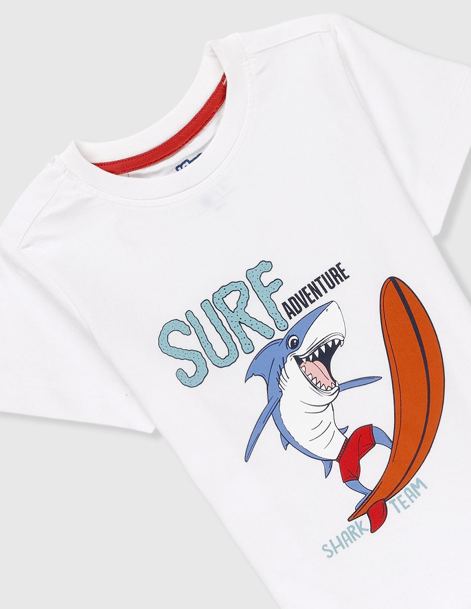 Playera manga corta para niño