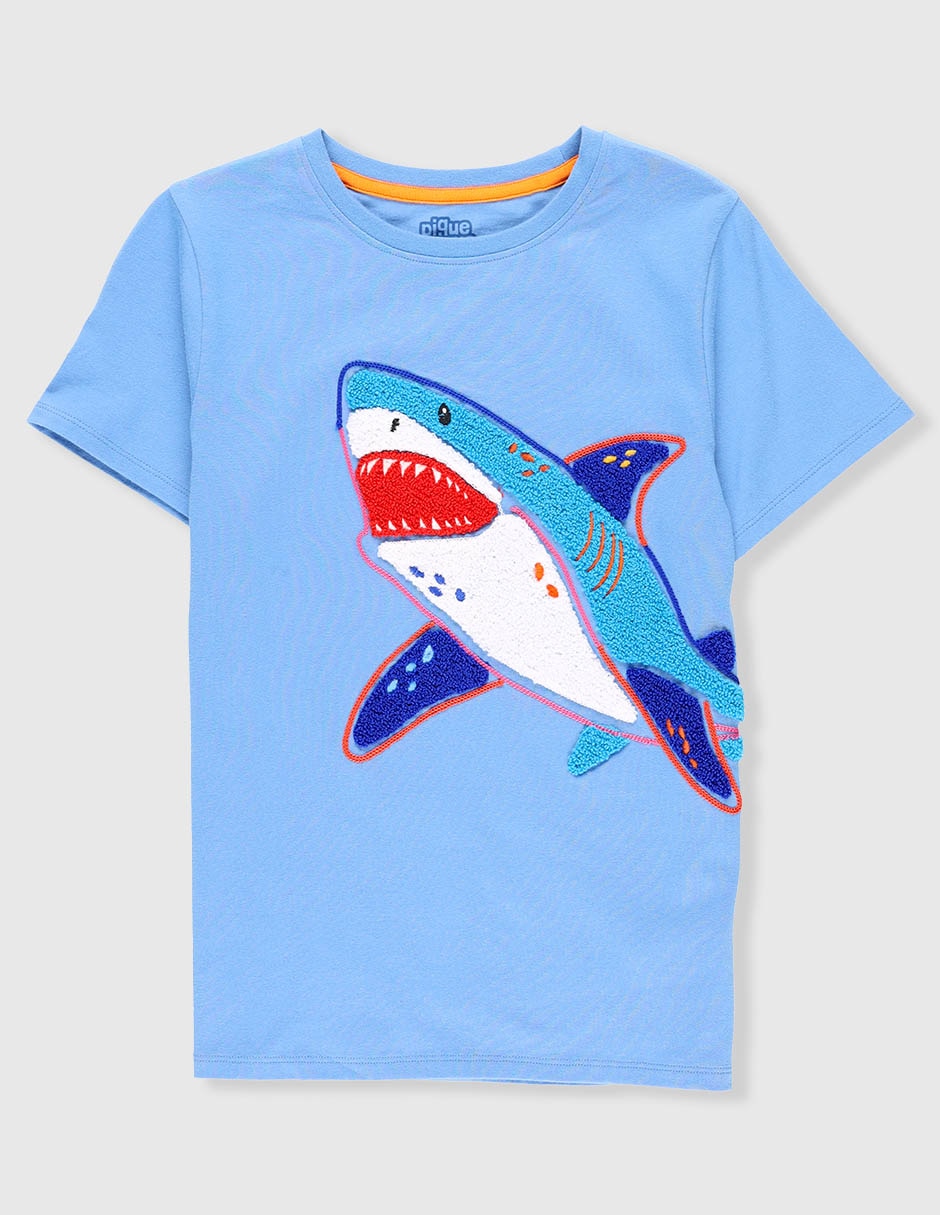 Playera Tiburón manga corta para niño