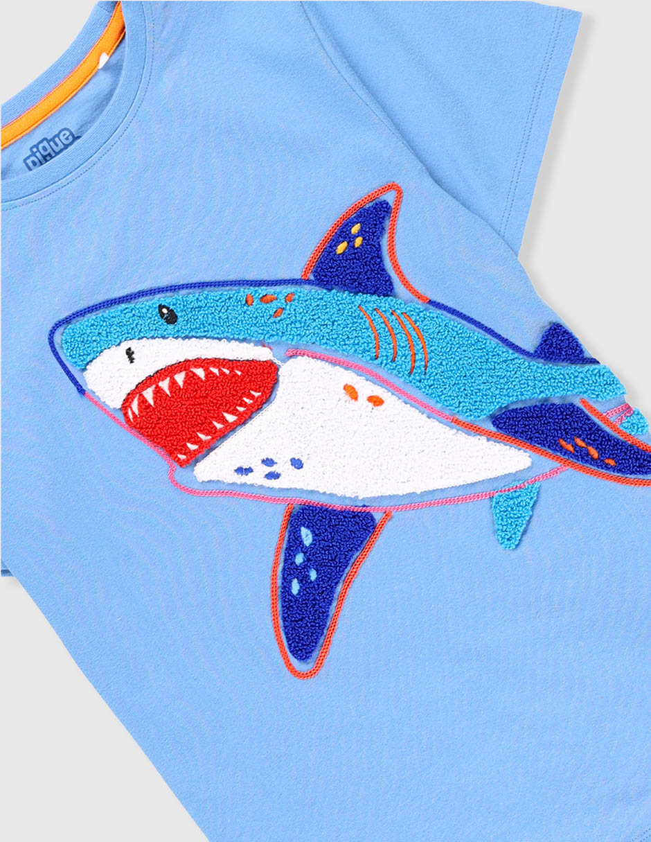 Playera Tiburón manga corta para niño 3