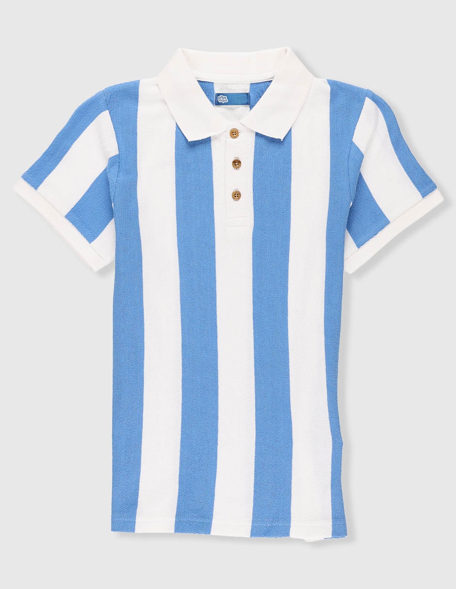 Playera tipo polo de algodón para bebé niño