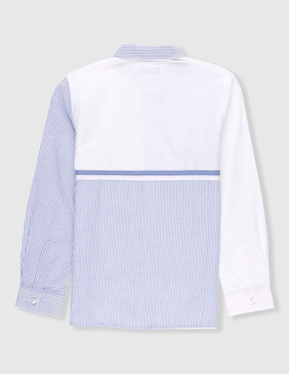 Camisa casual Piquenique de algodón manga larga para niño