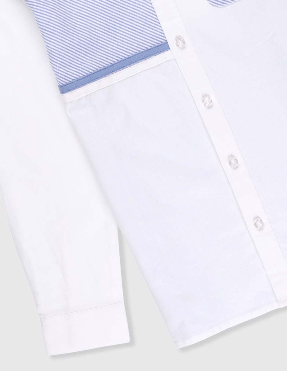Camisa casual Piquenique de algodón manga larga para niño