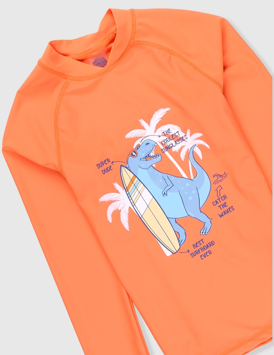 Traje de baño wetshirt Piquenique Dinosaurs para niño