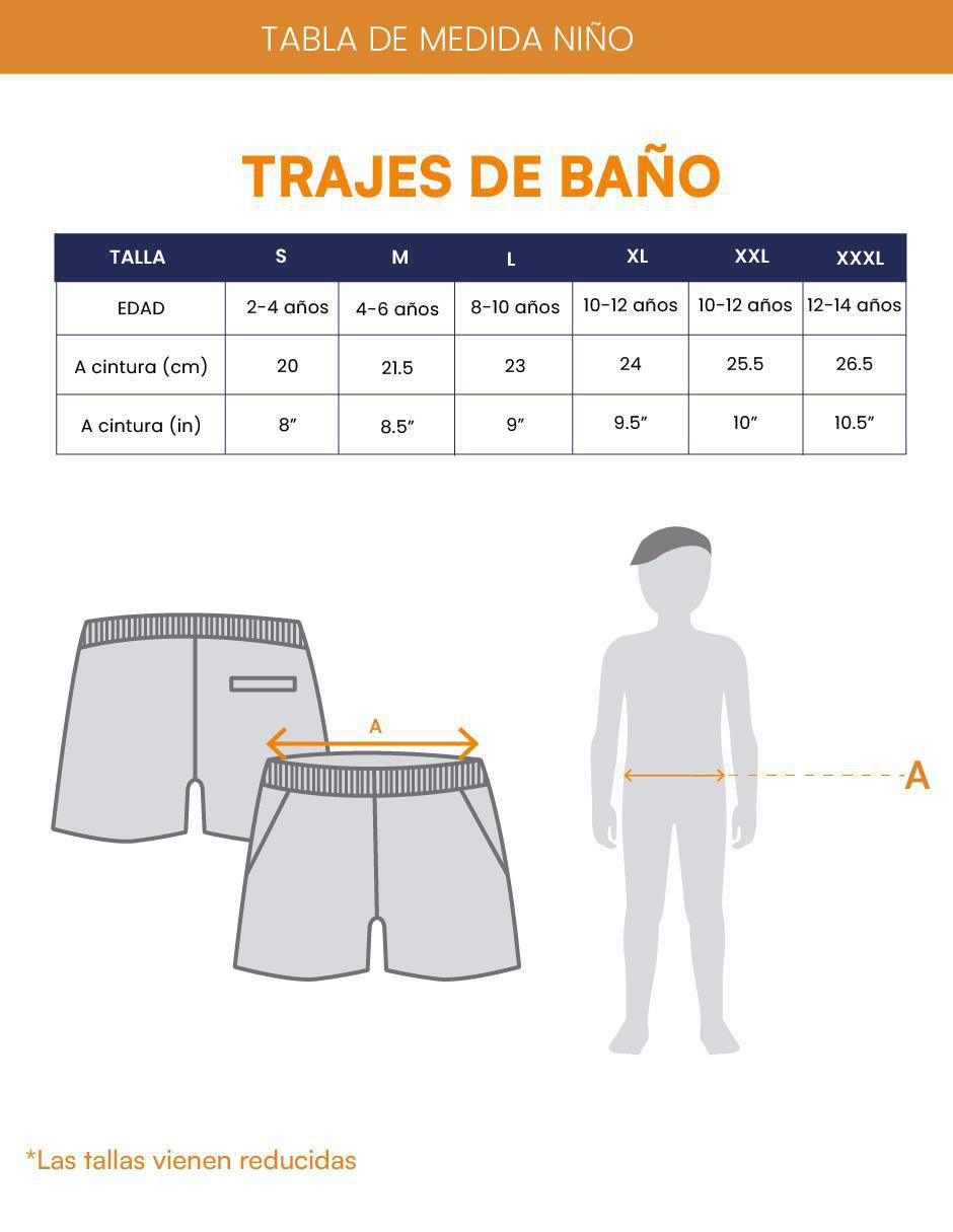 Traje de baño short para niño